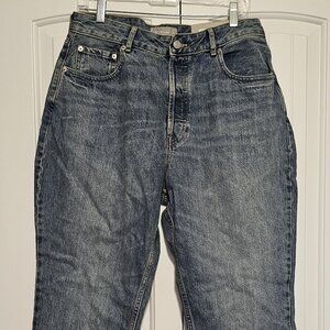 NWT Women's Everlane The Curvy 90s Cheeky Jean Crop Mid Blue Size 32‎